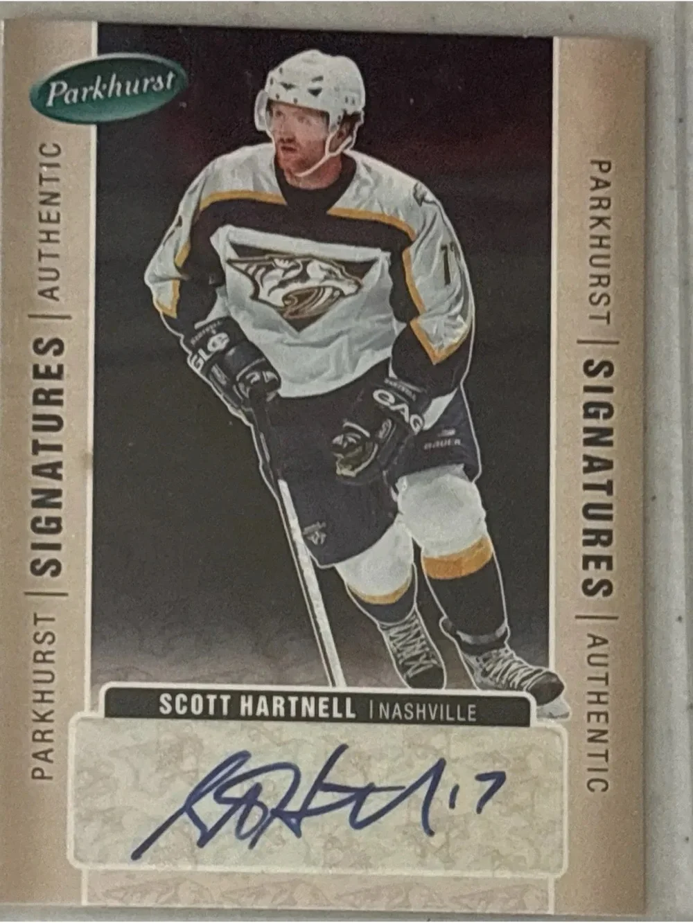 Upper Deck Parkhurst Signatures Scott Harrell Hockey Trading Card Autograph
